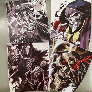 Overlord anime manga canvas Print Wall Art Home Décor 4 Pcs Unframed